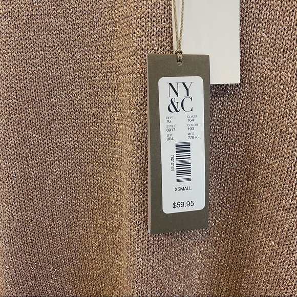 Eva Mendes metallic Blush Top by New York & Company - Picture 5 of 6